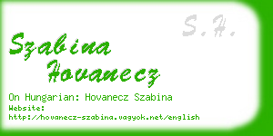 szabina hovanecz business card